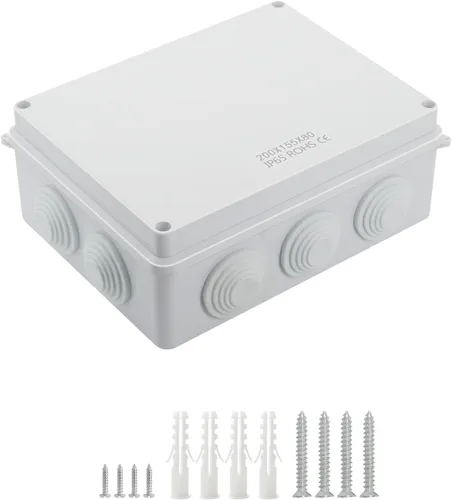 Vista 22 de LeMotech - Caja de derivación universal de plástico ABS resistente al polvo, resistente al agua, IP65, color blanco