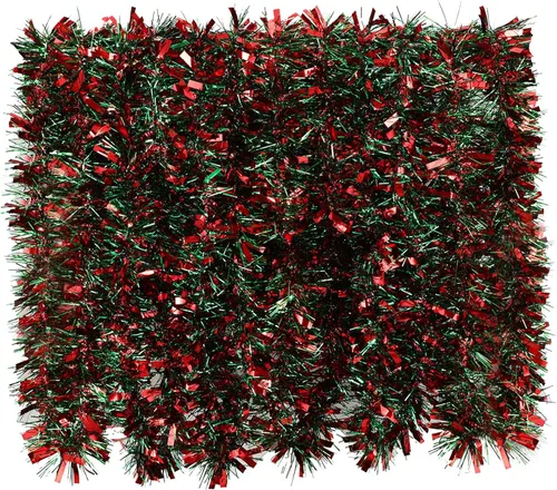 Vista 2 de BBTO 6 guirnaldas de oropel de Navidad de 39.4 pies para decoración de árbol de Navidad, corona de oropel con purpurina metálica gruesa para hogar