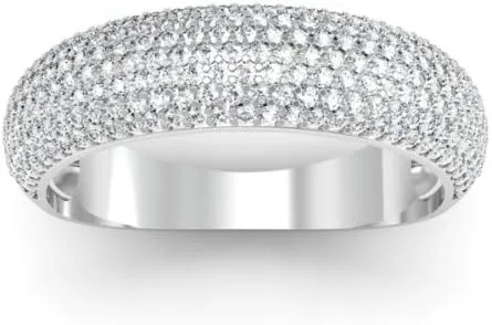 Vista 2 de Dazzlingrock Collection Anillo de boda de oro de 18 quilates con diamante redondo de 0,90 quilates