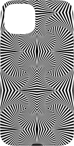 Vista 8 de Funda de arte óptico abstracto hipnotizante con diseño retorcido para iPhone 13