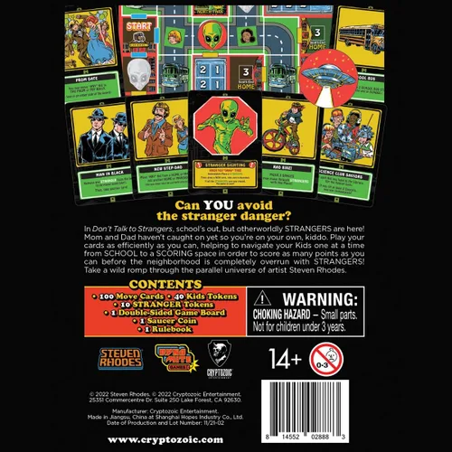 Vista 4 de Cryptozoic Entertainment Don't Talk to Strangers - Juego de mesa - 1-4 jugadores - Steven Rhodes Artwork - Dynomite