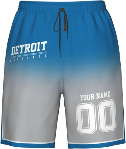 Vista 21 de Pantalones cortos de playa personalizados de fútbol para hombre, de secado rápido, personalizados con cualquier nombre y número, regalos