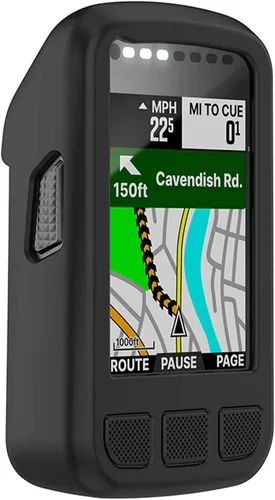 Vista 3 de Funda de silicona compatible con Wahoo Elemnt Bolt V2 GPS Ciclismo/Bike Computer Bundle Funda protectora de piel Accesorios de parachoques (negro)