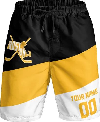 Vista 8 de Custom Hockey Men's Shorts Gifts for Men Casual City Youth Fans Sport Beach Shorts Add Name & Number Quick Dry