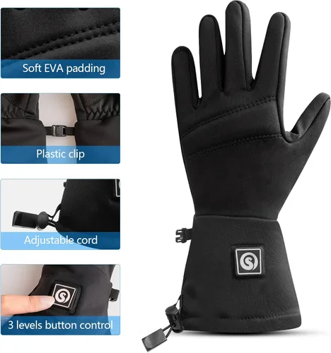 Vista 5 de day wolf Heated Glove Liners Electric Gloves for Men Women Rechargeable Battery Hand Warmer for Winter Sports Snow Biking Riding Skiing Cycling