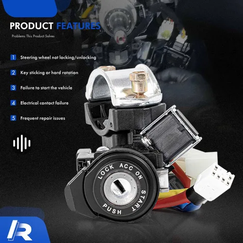 Vista 5 de Ensemble de interruptor de cerradura de encendido 81900-3SA00 con llaves compatible con Hyundai Sonata 2011-2014, cilindro de cerradura de encendido