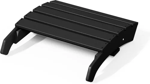 Vista 9 de WestinTrends Dylan - Silla Adirondack para exteriores con otomana, juego de 2 piezas, color negro