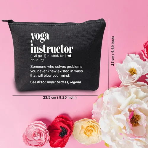 Vista 8 de TSOTMO Instructor de yoga Bolsa de maquillaje Bolsa de maquillaje Profesor de yoga Regalo de agradecimiento Instructor de yoga Regalo