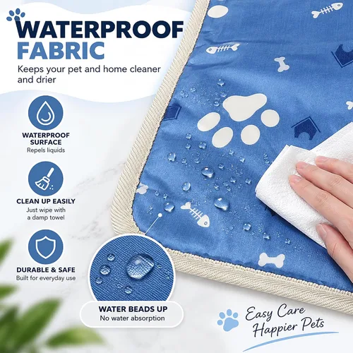 Vista 3 de Heating Pad for Puppies, Electric Heated Mat with Steel Cord for Dog, Cat