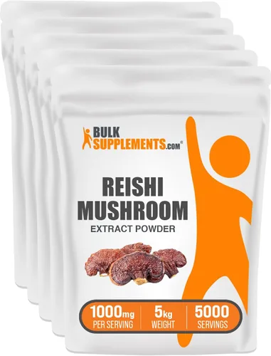 Vista 8 de BulkSupplements. com Reishi - Extracto de hongos en polvo, suplemento para el bienestar general, sin gluten, 0.04 oz por porción, 3.5 onzas