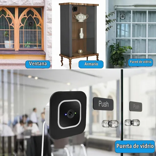 Vista 3 de Paquete de 2 soportes de ventana compatibles con Blink 2/1 Mini para interiores, soporte de vidrio de cámara de seguridad para ventanas/puertas