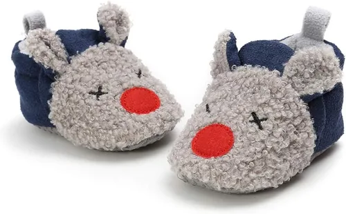 Vista 6 de Botas cálidas de invierno para bebés recién nacidos, botas de forro polar suave, suela antideslizante, zapatos para primeros caminantes, unisex
