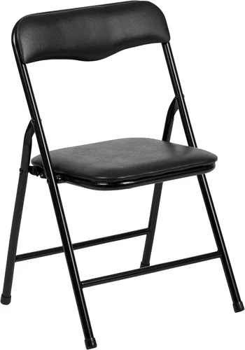Vista 3 de HBCY Creations Juego de mesa y sillas plegables para niños de 5 piezas, diseño negro, ligero y portátil, función de bloqueo de seguridad, asientos
