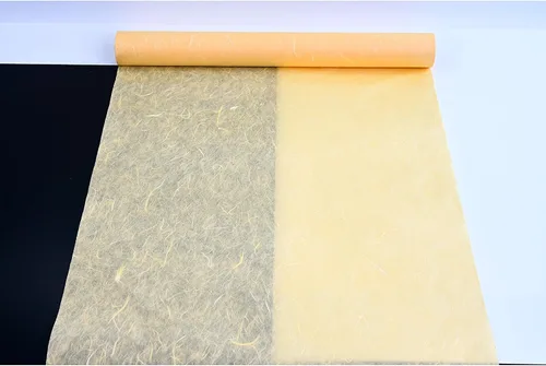 Vista 7 de Papel de morera coreano HanJi con textura de fibra natural, envoltura de regalo, papel tapiz decorativo UnYong-Ji rollo marrón 21.3 in x 65.6 ft