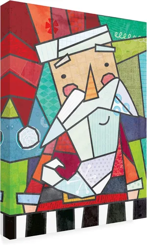 Vista 2 de Trademark Fine Art Santa vidriera de Holli Conger, 14x19