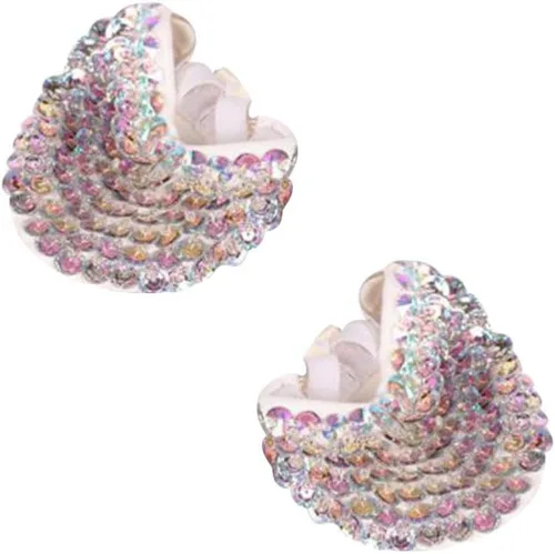 Vista 2 de Exceart - 1 par de zapatos de baile de piruette estilo contemporáneo con media suela de cristal elástico para ballet jazz niñas y mujeres talla S
