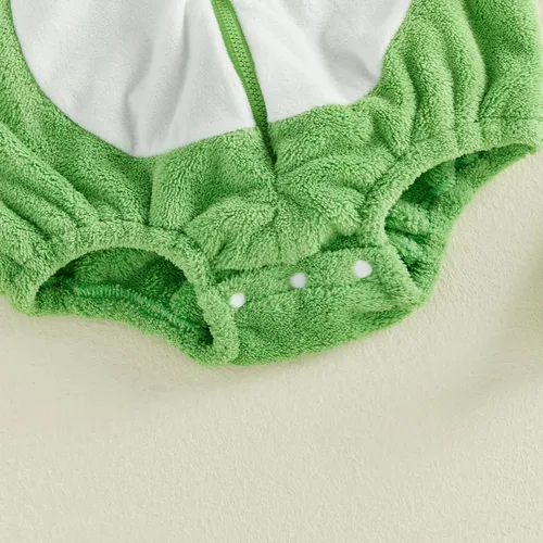 Vista 7 de Disfraz de Halloween para bebé, conjunto de 2 piezas con capucha de Verde (Green-Dinosaur)
