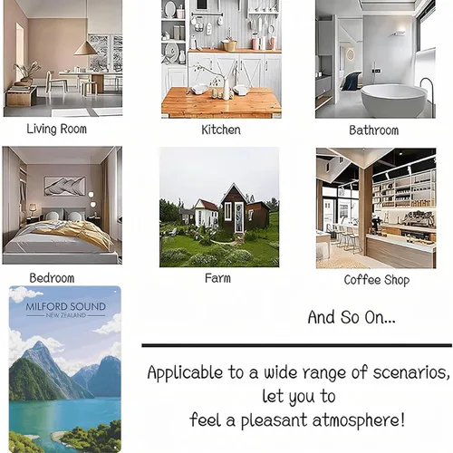 Vista 5 de CXHDSY Milford Sound Signs Posters - Cartel de metal divertido para hombre, cueva, baño, granja, dormitorio, sala de estar, cocina, garaje