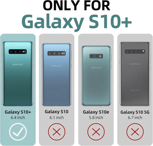 Vista 2 de Funda para teléfono Samsung S10 Plus (no Samsung S10), para Galaxy S10 Plus, diseño divertido de perro, estilo animal de dibujos animados