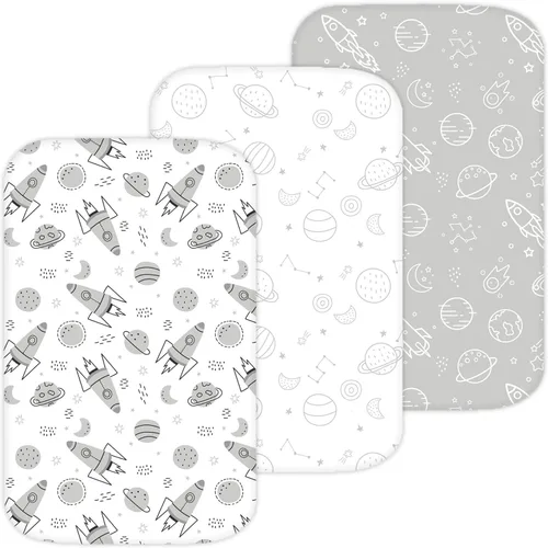 Vista 22 de TansyPanda - Sábanas de moisés de 33 x 20 pulgadas, ajuste cómodo en moisés rectangulares como Baby Delight, Dream On Me, Angelbliss, KoolerThings