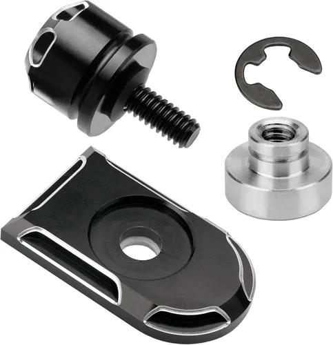 Vista 12 de Tornillo de asiento de motocicleta, tornillo de montaje moleteado para guardabarros trasero, 1/4 "-20 roscas de repuesto para Harley Touring