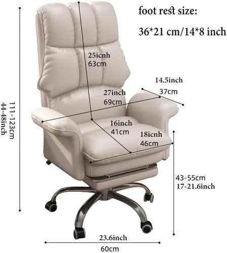 Vista 2 de Silla de oficina en casa, sillas ergonómicas de tareas con brazos, silla de escritorio con soporte lumbar ajustable, silla de computadora
