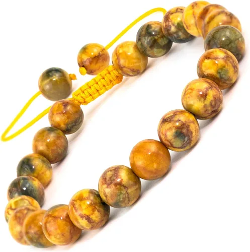 Vista 10 de Pulsera ajustable de 8 mm con gemas naturales, pulseras unisex de cristal hechas a mano para meditación, yoga, sanación espiritual y energía