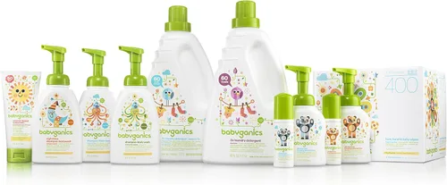 Vista 7 de Babyganics Champú para bebés + botella con bomba de lavado corporal, verbena de manzanilla, paquete de 3, el embalaje puede variar