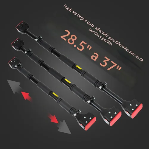 Vista 6 de leikefitness Pull-Up Bar For Door Frame Chin Up Bar Upper Body Workout 28.3"- 37.8" Adjustable Portable Training Pull-Up Bars without Screw