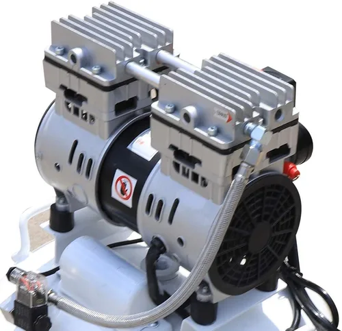 Vista 6 de compresor de aire médico dental portátil 40L, bomba de aire lubricada sin aceite silencioso