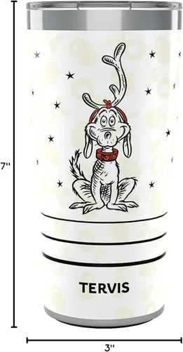 Vista 9 de Tervis Traveler Dr. Seuss Grinch Who Stole Christmas Oh Max Vaso de Viaje con Triple Pared Aislante mantiene las Bebidas Frías y Calientes, 20oz