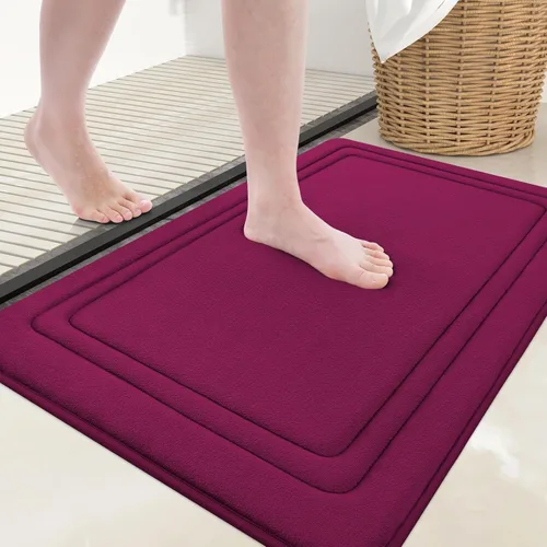 Vista 15 de Grandaily Alfombra de Baño de Espuma Viscoelástica 24x16, Ultra Suave, Antideslizante y Absorbente, Alfombras de Baño Lavables a Máquina y Secables