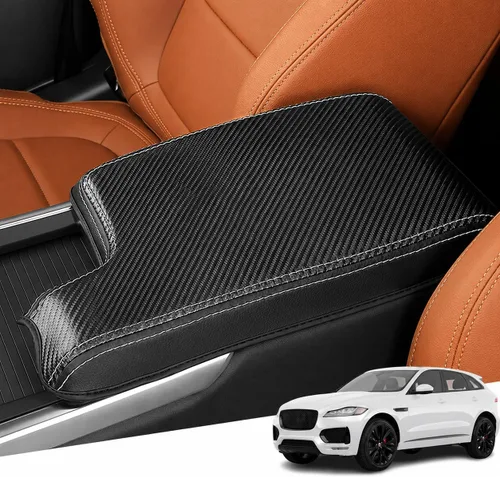 Vista 126 de Great-luck Funda de cuero para consola central, almohadilla para reposabrazos, accesorios de cubierta de caja (costuras rojas) para BMW X1 2023 2024