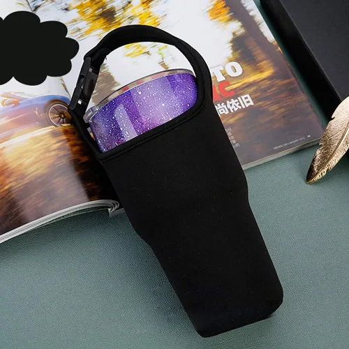 Vista 8 de Soporte para vasos de 30 onzas, funda para vaso con asa de transporte, bolsa de neopreno para botella de agua para YETI Rambler - Paquete de 3