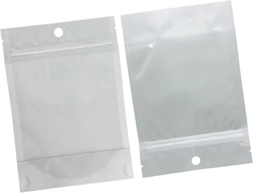 Vista 9 de PABCK 20 bolsas de Mylar de pie para almacenamiento de alimentos, bolsa de embalaje de plástico transparente resellable de 6.3 x 9.45 pulgadas