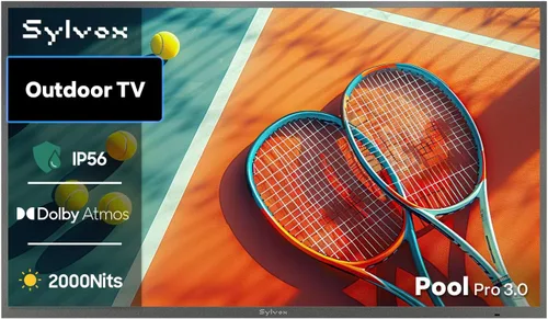 Vista 20 de SYLVOX Outdoor TV, 43" Full Sun Outdoor TVs, Premium 2000 Nit, Waterproof