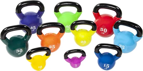 Vista 5 de Fitvids Juego de pesas rusas para entrenamiento de fuerza, pesas rusas