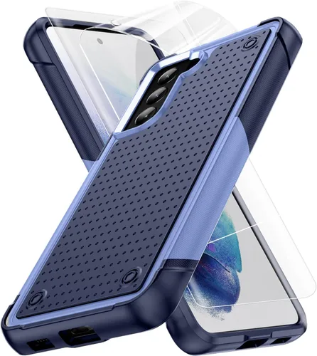 Vista 42 de Jeylly Funda para Samsung Galaxy S10 Plus S10+, ajuste delgado, doble capa, resistente, absorción de golpes, TPU con carcasa trasera de Negro