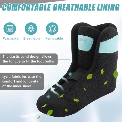 Vista 4 de Patines en línea para niños, niñas y niños, 4 tamaños ajustables con ruedas de luz completa para mujeres y hombres, carcasa exterior duradera