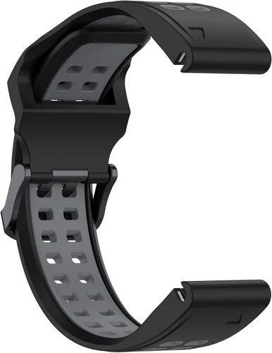 Vista 6 de E ECSEM Compatible con las correas Amazfit Falcon, correa de repuesto de silicona de dos tonos de 0.866 in, pasador de liberación rápida para reloj