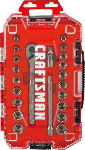 Vista 2 de CRAFTSMAN CMMT12029 - Juego de herramientas mecánicas, accionamiento de 3/8", SAE/métrico, 22 piezas