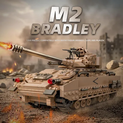 Vista 2 de M2 Bradley - Juego de construcción de tanques, compatible con Lego