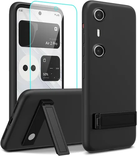 Vista 13 de Funda de teléfono compatible con Alcatel 1 2021 (5.0 pulgadas) con protector de pantalla de cristal, [3 formas de soporte] Funda protectora