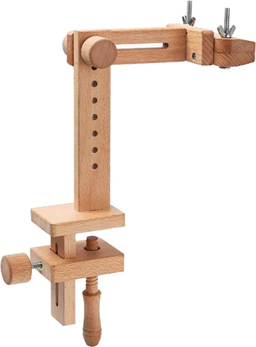 Vista 4 de Soporte de aro bordado de madera de 17.7 in