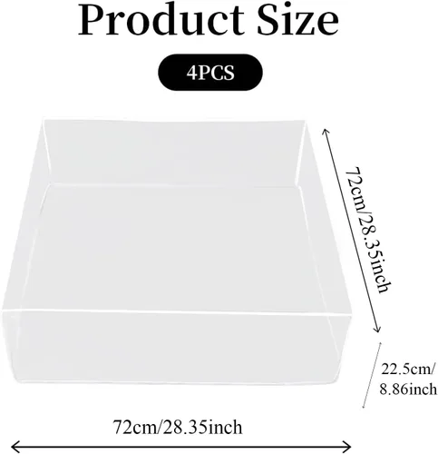 Vista 2 de Fundas de cojín de plástico para asiento de sofá, 4 fundas transparentes impermeables para sofá, fundas de sofá impermeables de PVC, fundas de sofá