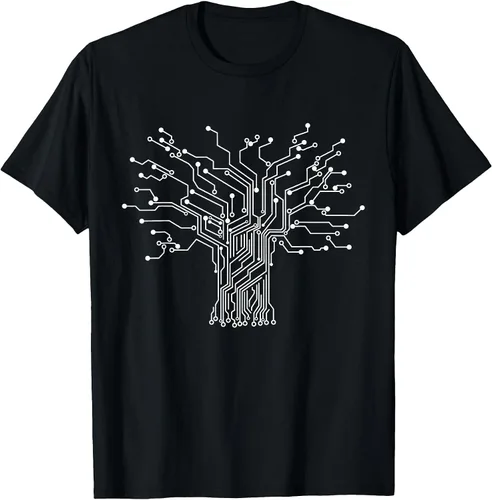 Vista 5 de Electronics Technician Binary Tree - Electrical Engineer T-Shirt Asphalt Grey