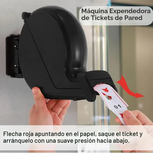 Vista 4 de Dispensador de boletos con sistema de números con 1 rollo de boletos, papel de 2 dígitos, 20 grupos, número de 00 a 99 (2 dígitos, morado)