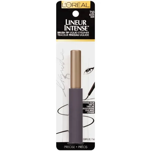 Vista 2 de Delineador líquido con punta de pincel Lineur Intense, 0.24 onza, de L'Oréal Paris, Negro
