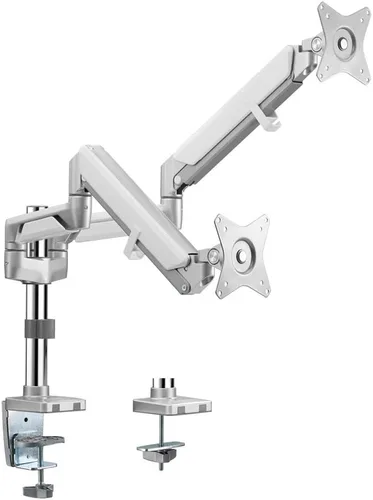 Vista 43 de Logilink BP0077 Soporte de escritorio para monitor dual (2 vías) (13-27 pulgadas), brazo 13.465 in negro
