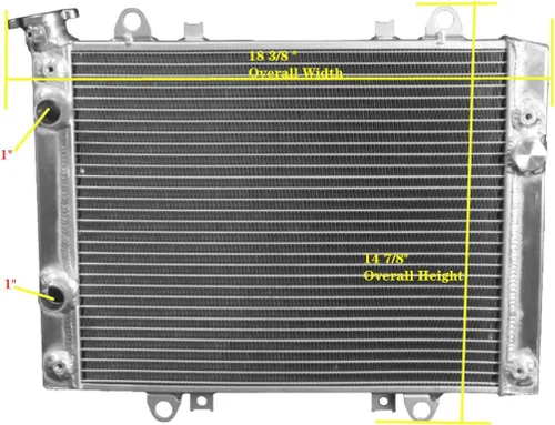 Vista 5 de Radiador de aluminio lleno para 2011 2012 2013 Kawasaki Mule 4010 KAF950F/G 4x4 diesel